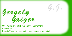 gergely gaiger business card